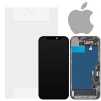 iPhone 12 / iPhone 12 Pro Touch + Lcd + Frame + Speck Black Service Pack