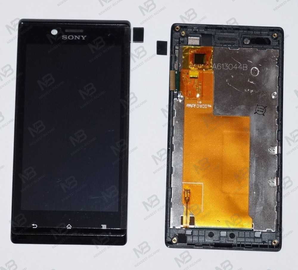sony xperia j st26i touch+lcd+frame  black