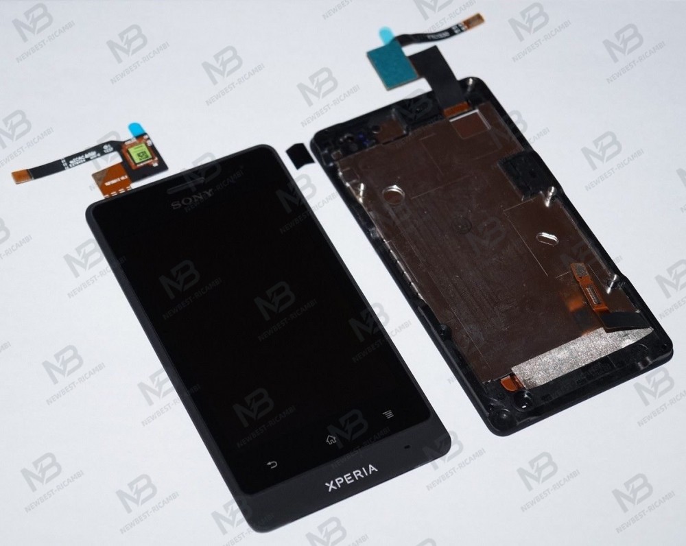 sony xperia go st27i touch+lcd+frame black