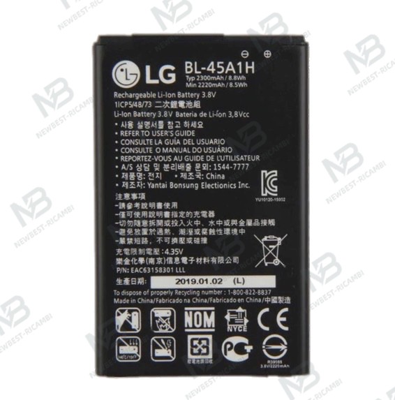 lg  bl-45a1H lg k420n k10/ k430 k10 lte battery