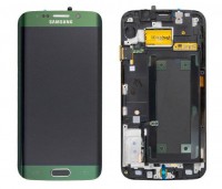 Samsung Galaxy S6 Edge G925f Touch+Lcd+Frame Green Service Pack