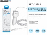 NEWTOP CC05 CAR CHARGER 1 USB MICRO USB bianco