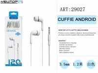 NEWTOP CF15 CUFFIE SNG S5/I9600 BIANCO