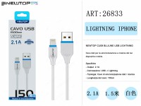 NEWTOP CU09 BLULINE USB LIGHTNING 1500MM