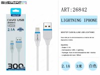 NEWTOP CU09 BLULINE USB LIGHTNING 3000MM