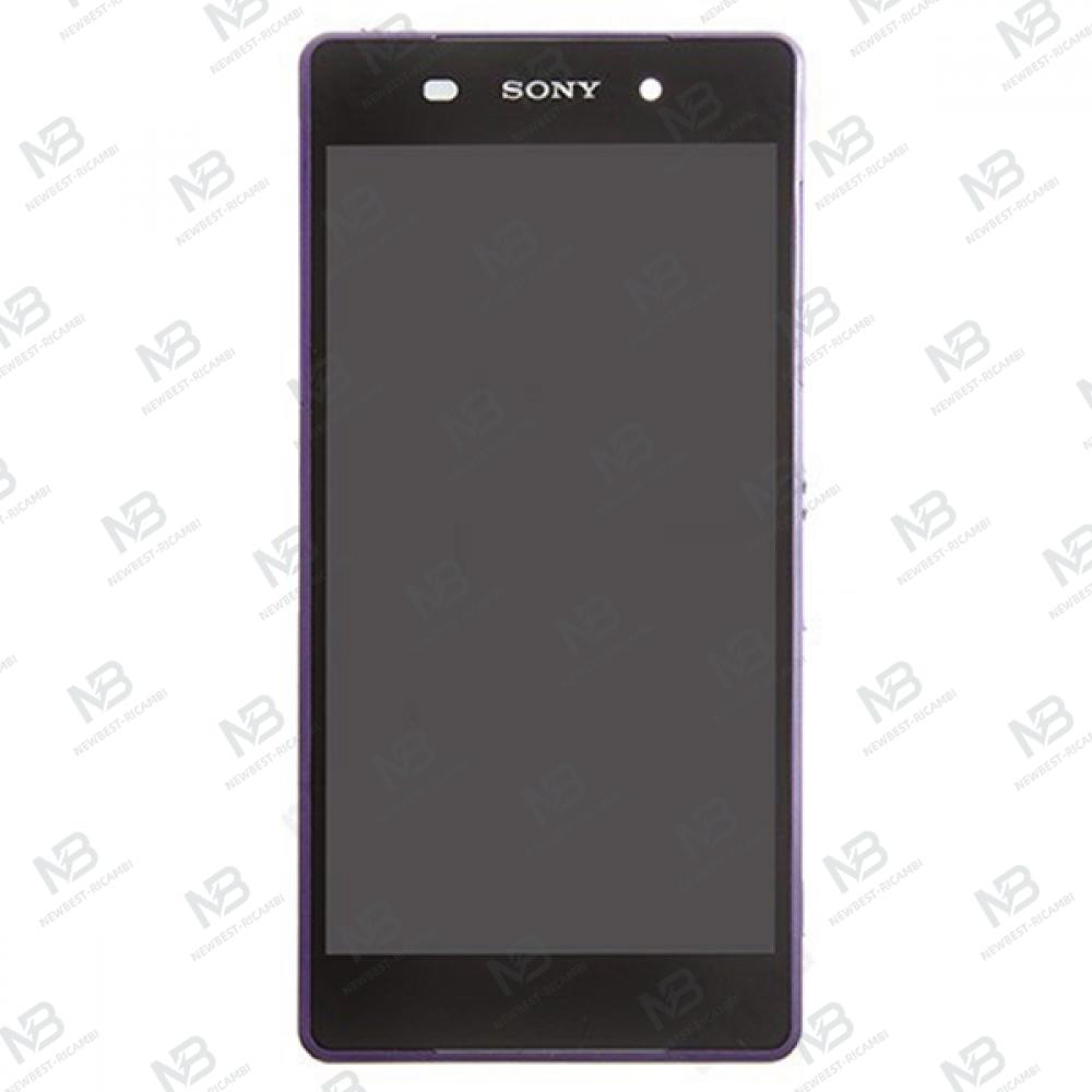 sony xperia z2 l50w d6503 d6502 touch+lcd+frame purple original