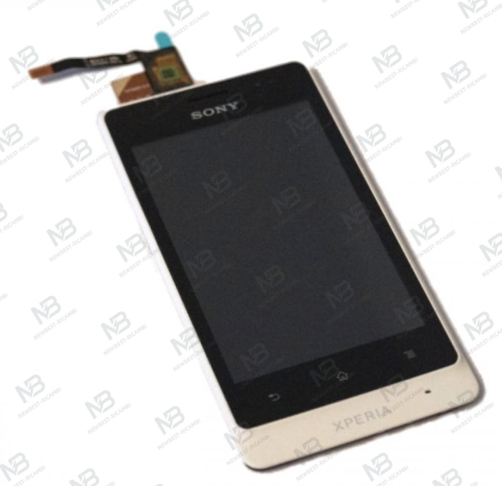 sony xperia go st27i touch+lcd+frame white