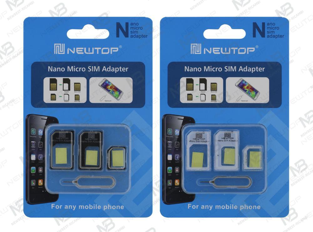 NEWTOP ADATTATORE MICRO NANO SIM ADAPTER