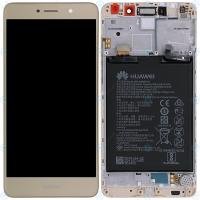 Huawei Y7 2017 touch+lcd+frame+battery gold original