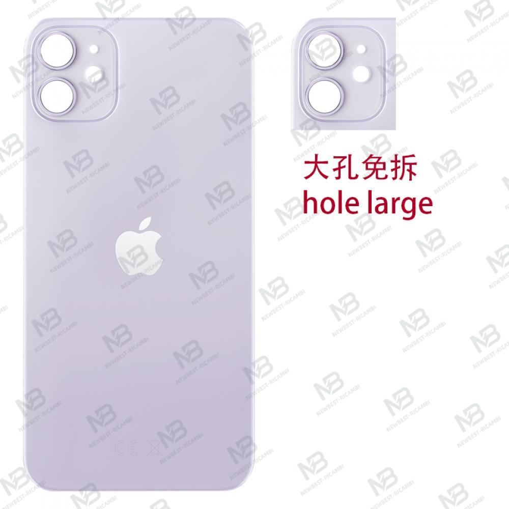 iphone 11 back cover glass camera hole large violet