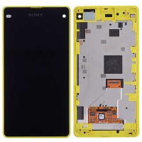 sony xperia z1 mini compact d5503 touch+lcd+frame yellow original