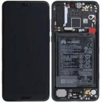 Huawei P20 Pro Touch + Lcd + Frame + Battery Black Service Pack