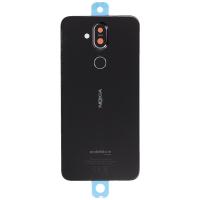 nokia 8.1 2019 ta-1119 back cover+camera glass black