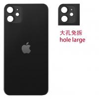 iphone 11 back cover glass camera hole large black