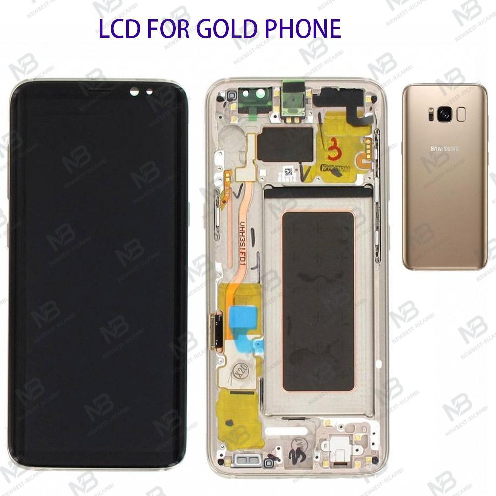 Samsung Galaxy S8 G950f Touch + Lcd + Frame Gold Service Pack