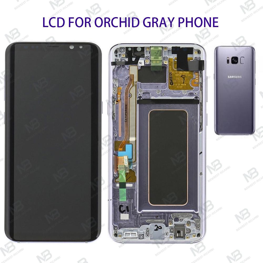 samsung g955f galaxy s8 plus touch+lcd+frame violet original Service Pack