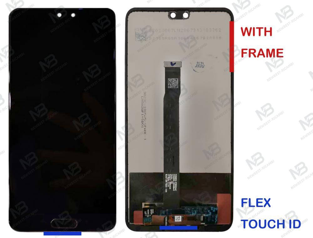 Huawei P20 Touch +Lcd + Plastic Support + Id Touch Black Service Pack
