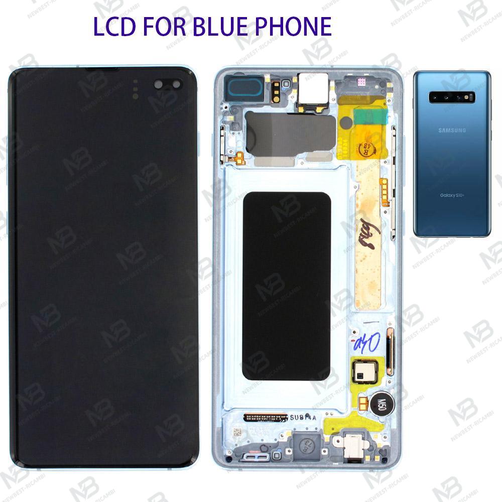 Samsung Galaxy S10 Plus G975f Touch + Lcd + Frame Blue Service Pack