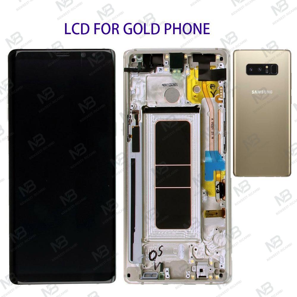 Samsung Galaxy Note 8 N950f Touch + Lcd + Frame Gold Service Pack