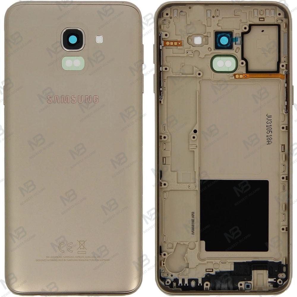 samsung galaxy j6 2018 j600 back cover+frame gold