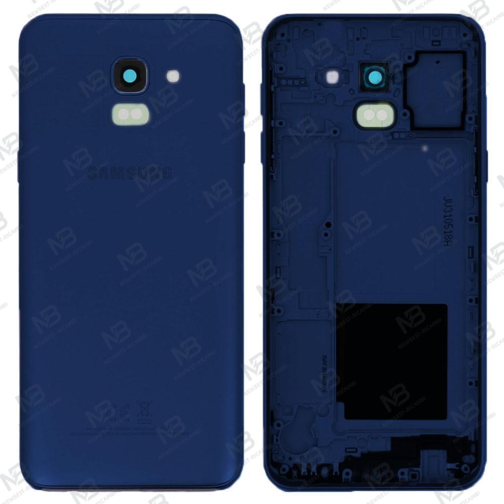 samsung galaxy j600f back cover+frame key blue