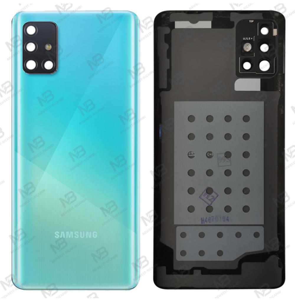 samsung galaxy a51 a515f back cover+camera glass  blue original