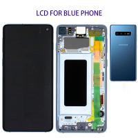 Samsung Galaxy S10 G973F Touch + Lcd + Frame Blue Service Pack