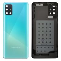 samsung galaxy a51 a515f back cover+camera glass  blue original