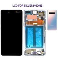 samsung galaxy s10 5g g977 touch+lcd+frame silver original Service Pack