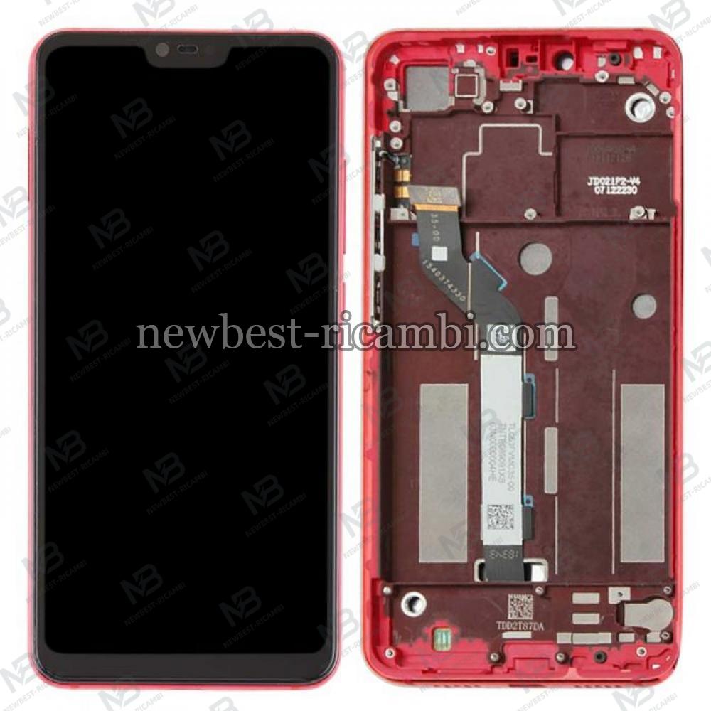 xiaomi mi 8 lite touch+lcd+frame red