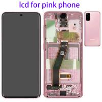 Samsung Galaxy S20 G980f G981 Touch  +Lcd + Frame Pink Service Pack