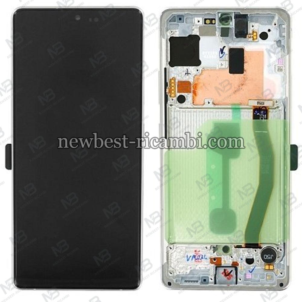 Samsung Galaxy S10 Lite G770 Touch + Lcd + Frame White Service Pack