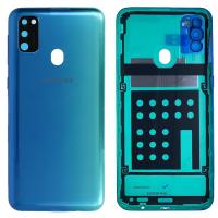 samsung galaxy m30s m307 back cover+camera glass blue original