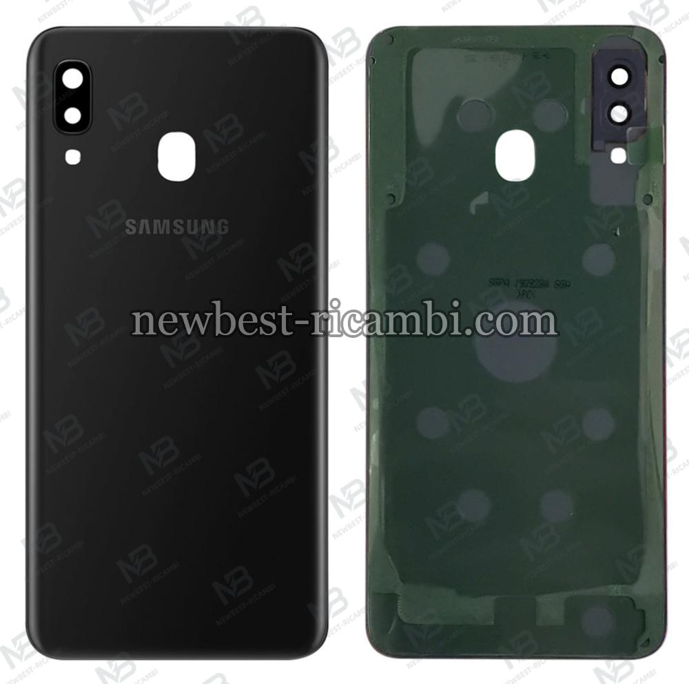 samsung galaxy a205f a20 back cover+camera glass black original