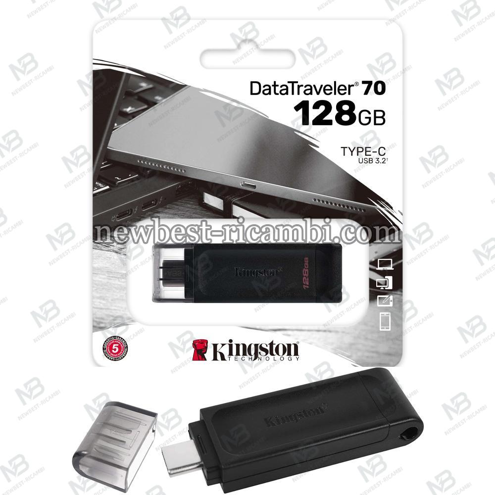 Pen Drive128gb USB 3.2 Type C Kingston DT70/128GB Datatraveler 70
