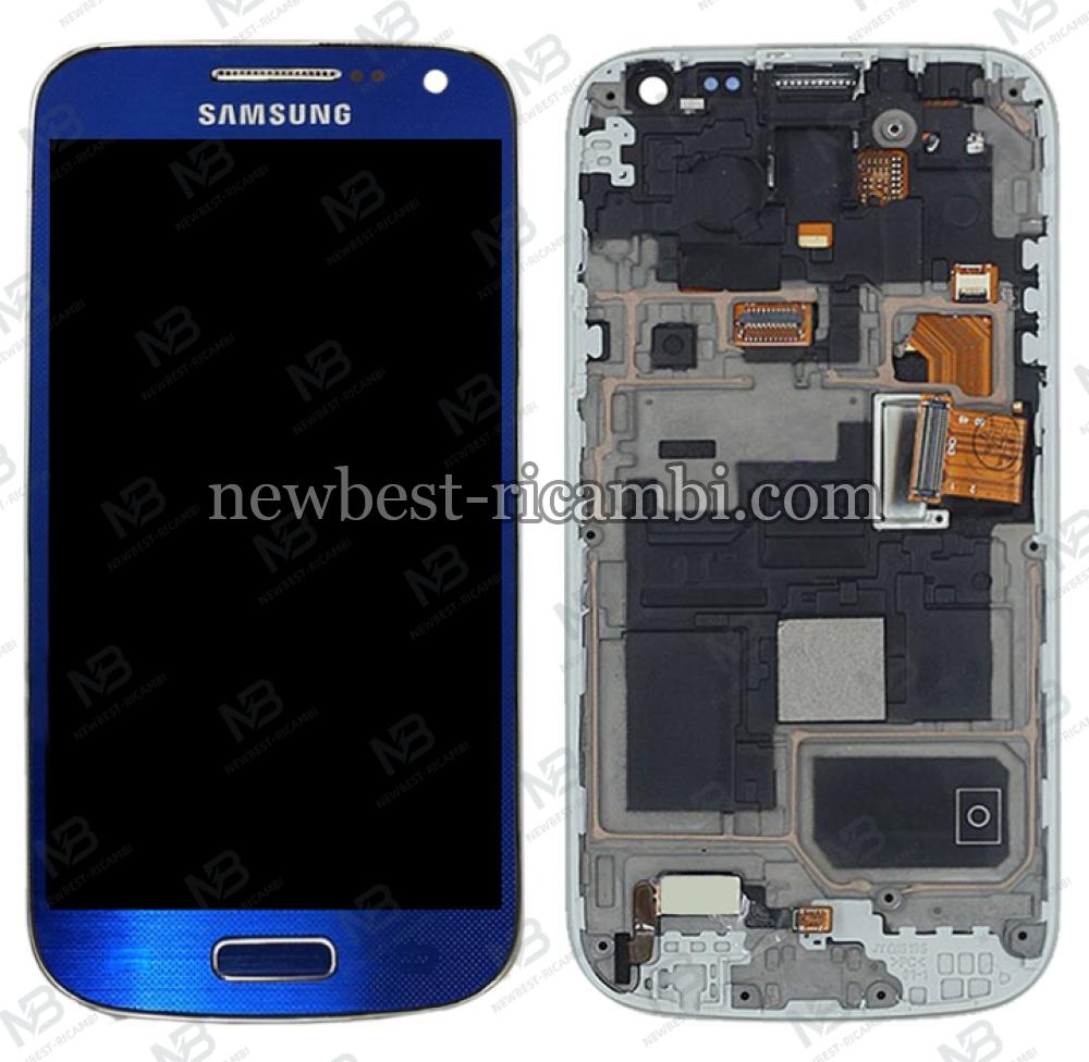 Samsung S4 Mini i9195 Touch + Lcd + Frame Blue Original Service Pack
