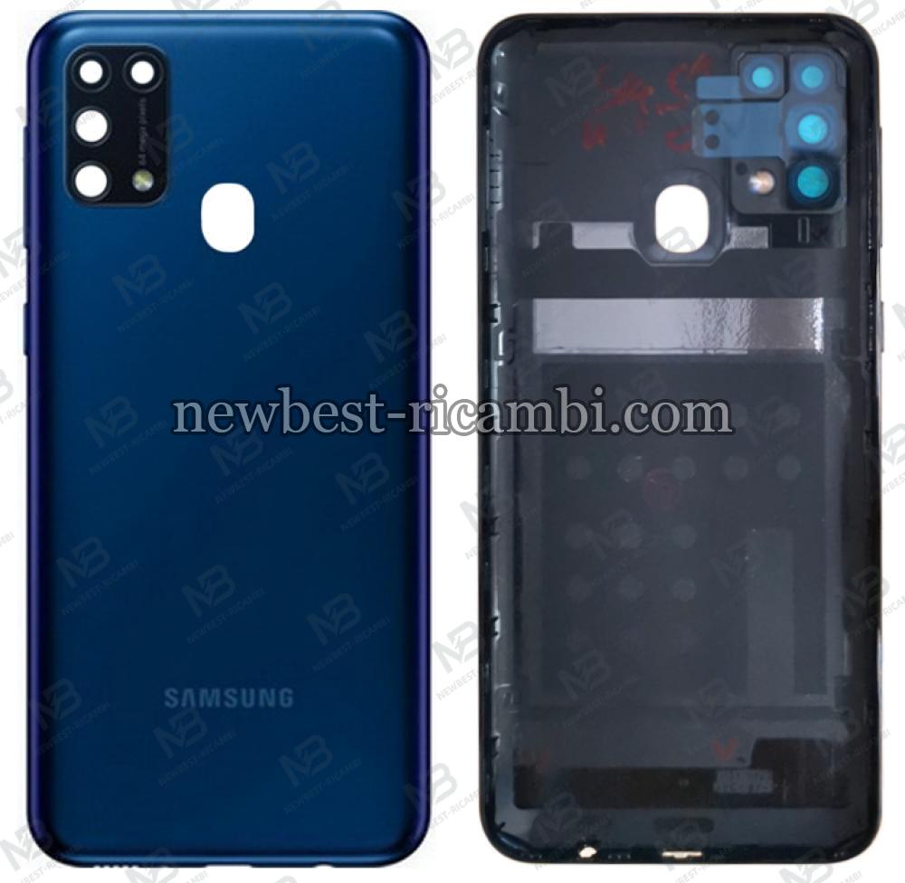 samsung galaxy m31 m315 back cover+camera glass blue original