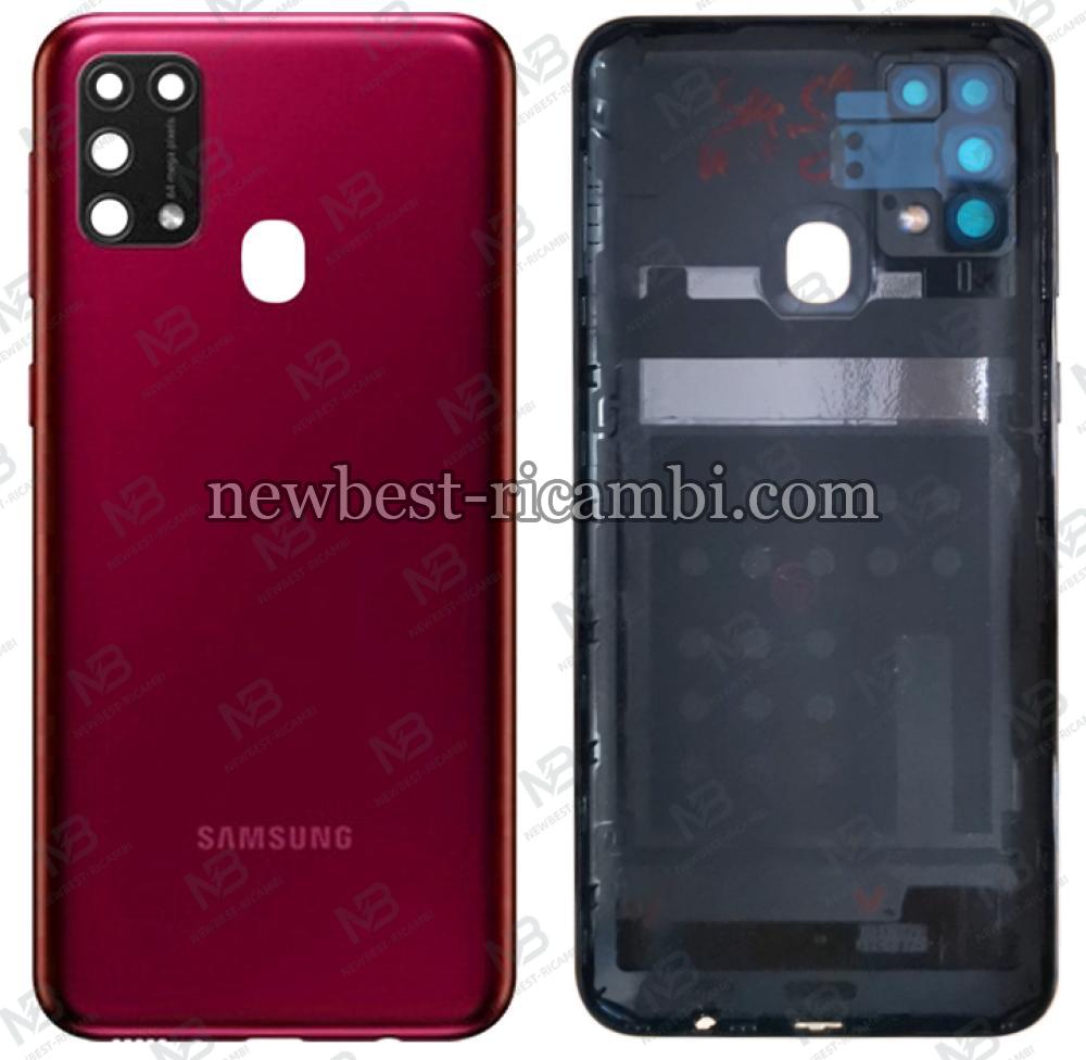 samsung galaxy m31 m315 back cover+camera glass red original