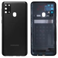 samsung galaxy m31 m315 back cover+camera glass black original