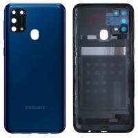 samsung galaxy m31 m315 back cover+camera glass blue original