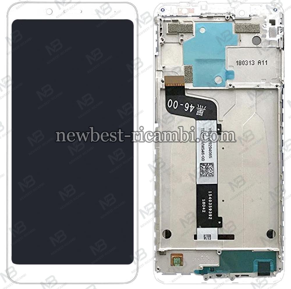 xiaomi redmi note 5 touch+lcd+frame white