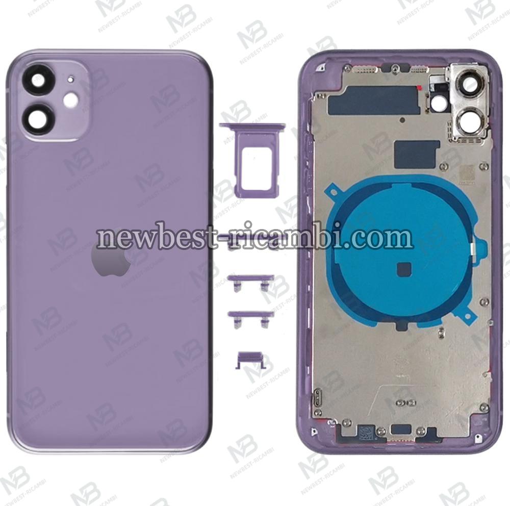 iPhone 11 back cover with frame purple OEM