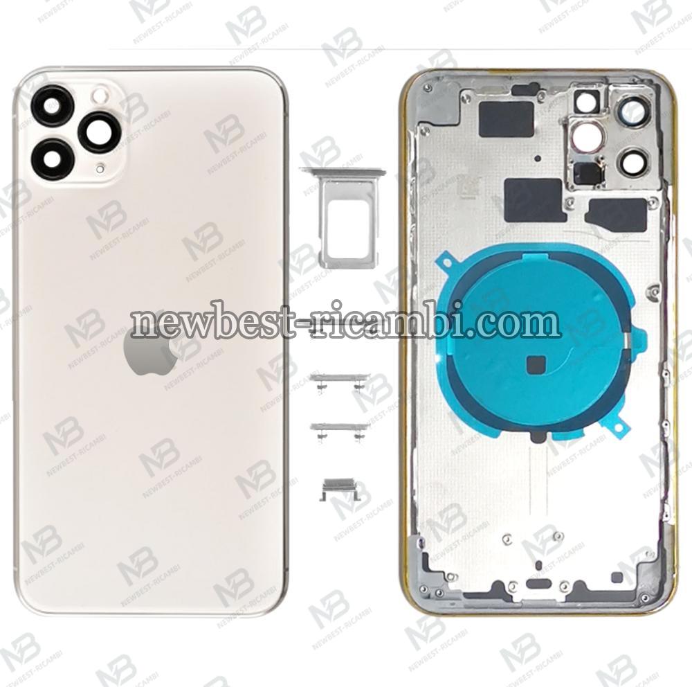 iPhone 11 pro max back cover with frame white OEM