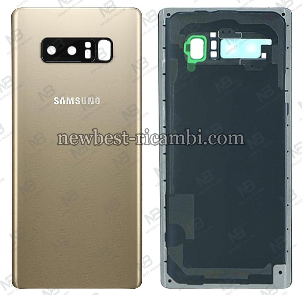 samsung galaxy note 8 n950f back cover+camera glass gold original