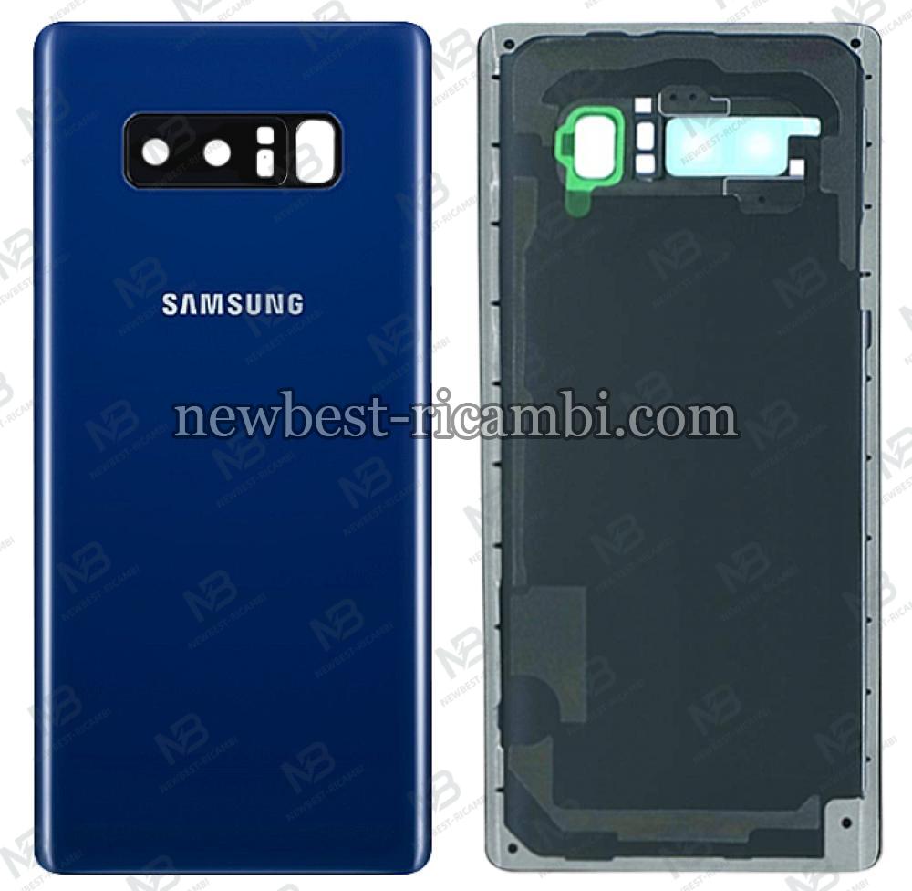 samsung galaxy note 8 n950f back cover+camera glass blue original