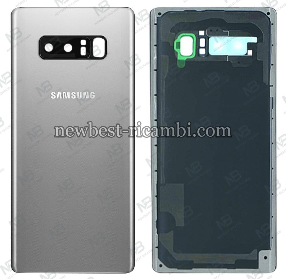 samsung galaxy note 8 n950f back cover+camera glass silver original