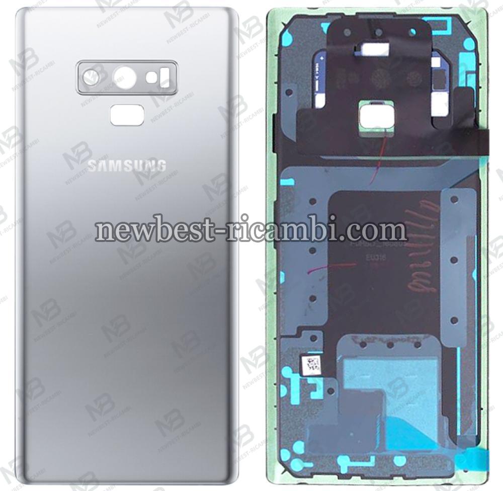 samsung galaxy note 9 n960f back cover+camera glass silver grey original