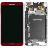 samsung galaxy note 3 n9005 touch+lcd+frame red original Service Pack