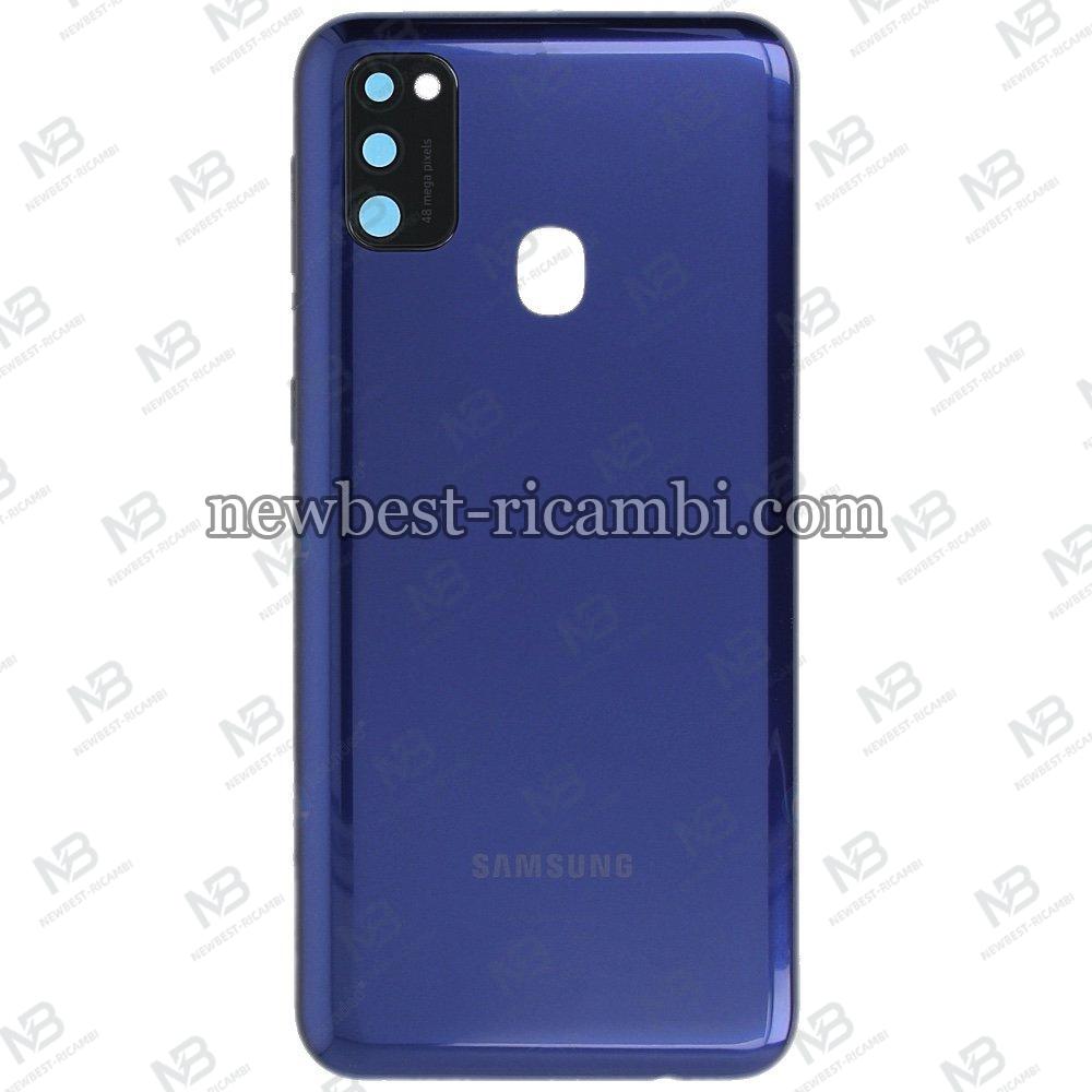 Samsung Galaxy M21 M215 Back Cover+Camera Glass Blue Original