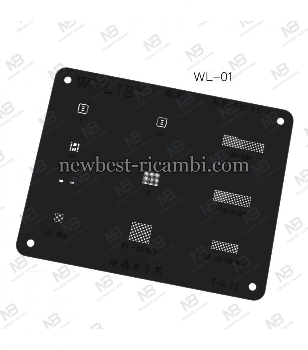 WYLIE Imported Square Hole Black Steel Mesh WL-01 for iphone face id and display IC